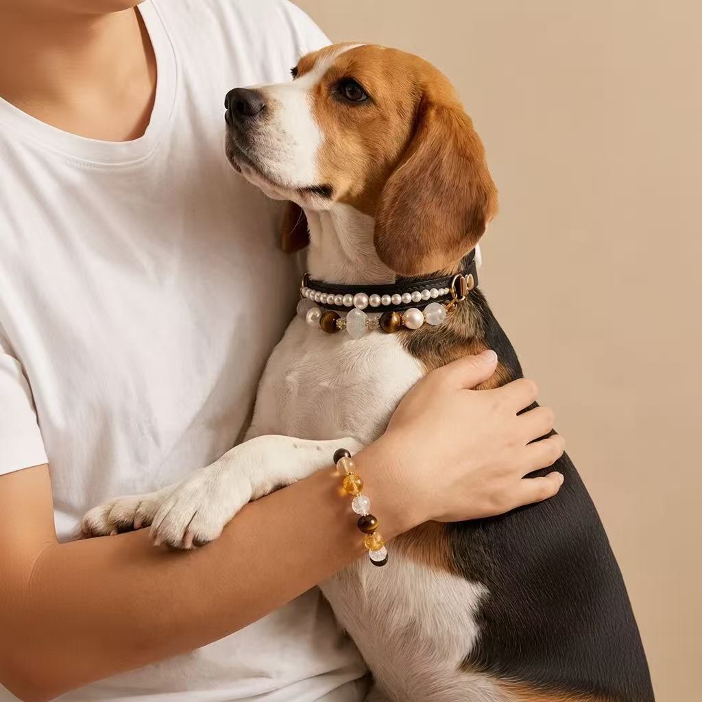 Natural Stone Bead Collar — view 2