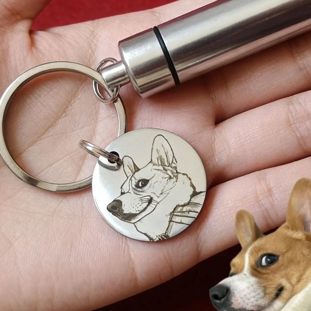 Hair Keepsake Keychain — view 2