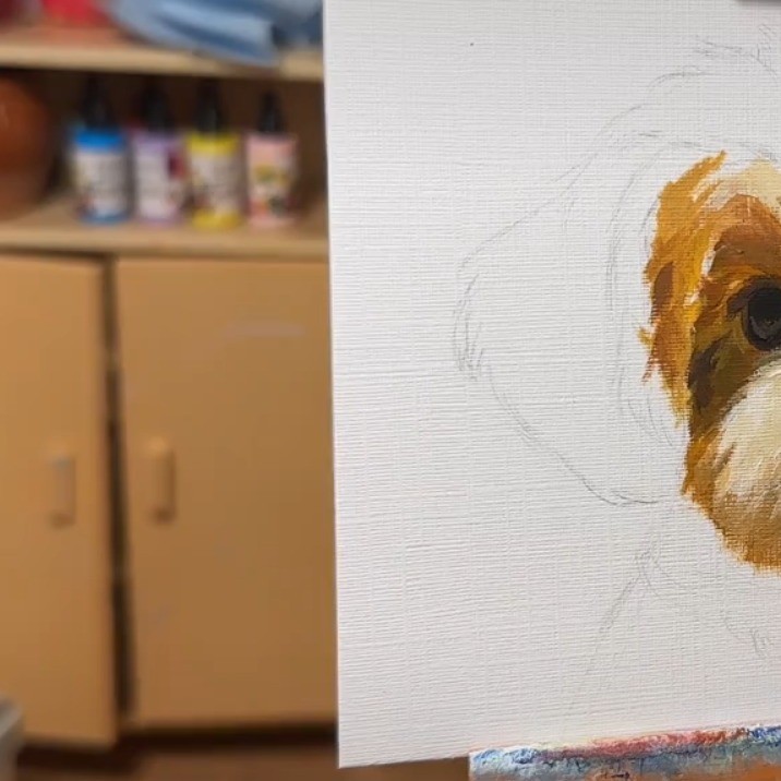 Hand-Painted Oil Portrait
