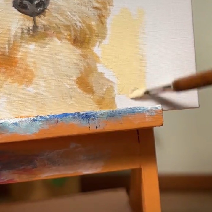 Hand-Painted Oil Portrait — view 3